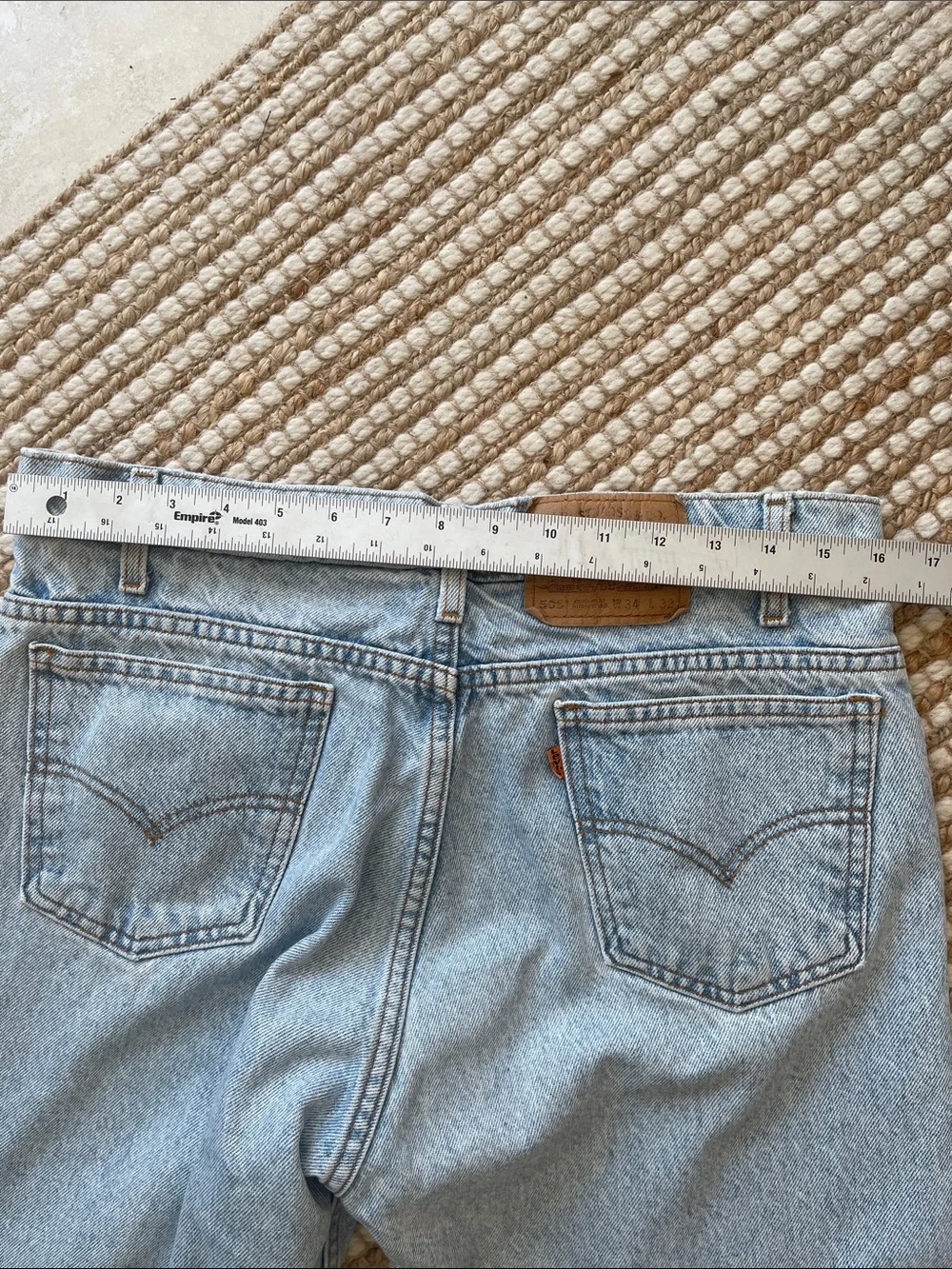 Levi’s Orange Tab 505 Light-wash 1990’s 100% Cotton Denim Jeans 34X32